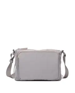 Средняя женская сумка через плечо с передним карманом Kcb, светло-серый