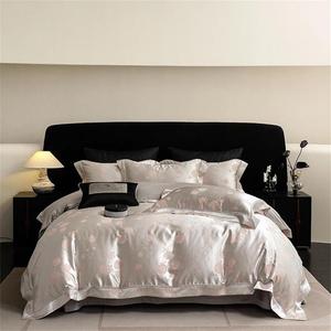 YUSIWOAL Комплект постельного белья из парчи и хлопка с ажурным кружевом 400 нитей стеганый