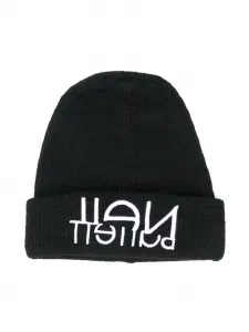 Шапка с вышитым логотипом Neil Barrett Kids, черный