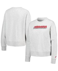 Женский свитшот свободного кроя Ash Nebraska Huskers League Collegiate Wear, серый