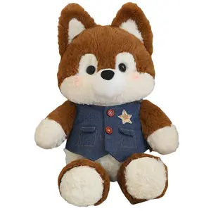 Оригинальная большая серая волчья лесная пробежка лиса коллекционные куклы плюшевая кукла 50см высота Bitter purchase