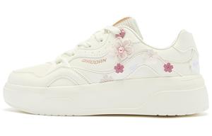 QIAODAN Низкие, износостойкие, противоскользящие, женские, кроссовки для скейтбординга, бежево-розовые