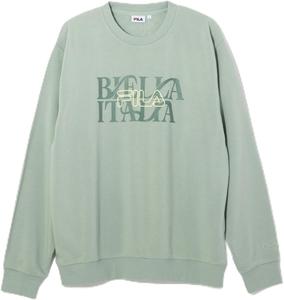 Мужская толстовка Fila с круглым вырезом, зеленый