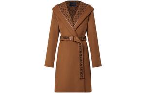 Пальто женское Louis Vuitton с поясом, коричневый