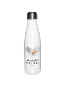 Mr. & Mrs. Panda Термос с изображением мышиного сердечка и надписью белым цветом