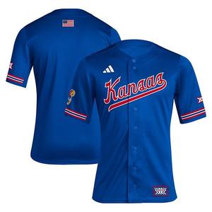 Мужская бейсбольная майка adidas royal kansas jayhawks reverse retro replica Unbranded