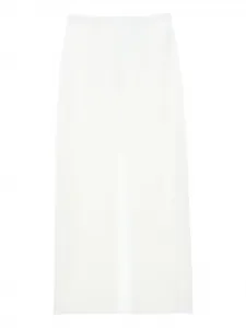 Юбка миди с разрезом Auralee, нейтральный