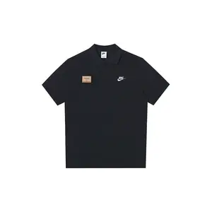Рубашка поло унисекс черная Nike, черный