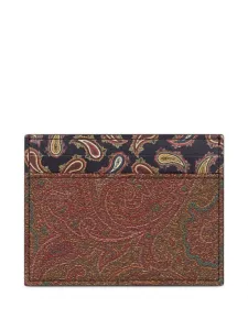 Кардхолдер пейсли ETRO, коричневый
