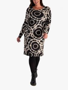 Платье миди Artistic Circles из крепа chesca, Black/Stone