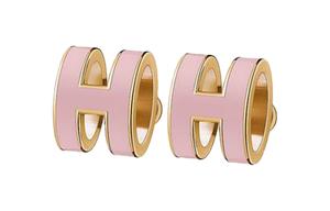 Серьги Pop H HERMES, розовый