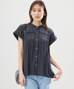 Блузка с легкой сборкой и присборенным подбородком Suite, цвет Navy [075]