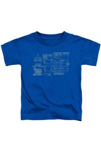 Футболка с коротким рукавом для детей "Бэтмобиль" Batman Gildan, синий