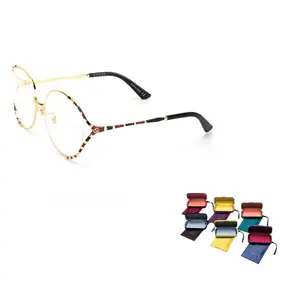 GUCCI Пластиковые и металлические круглые очки для женщин, 001