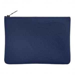 HERMES Необейн Таласса Полиамидная Клатч Средний размер Женская Морская синяя