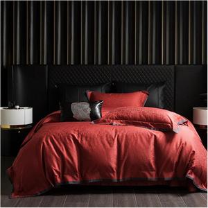 YUSIWOAL Комплект постельного белья из хлопкового жаккарда 1000TC темно-серый Rojo