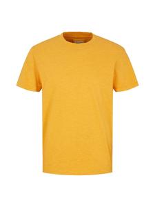 Рубашка Washed Stripe желтого цвета Tom Tailor