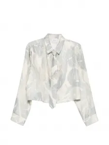 Рубашка с принтом в виде галстука Alysi, бежевый