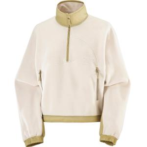 SALOMON Женская куртка-полузип, Soft White/Gray Green