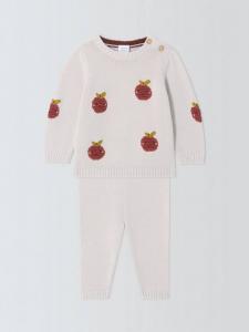 Детский комплект Apple из вязаного джемпера и брюк John Lewis, Grey