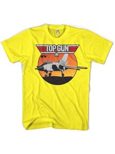 Футболка желтого цвета TOP GUN
