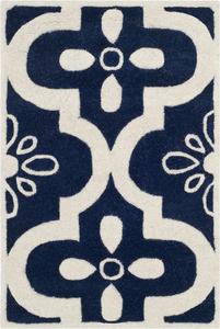 Ковер SAFAVIEH, 61 x 92 см, Chatham Collection Dark Blue/Ivory CHT751C ручной работы геометрический премиум шерстяный