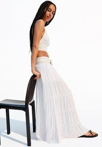 Юбка Bershka Maxi skirt, White