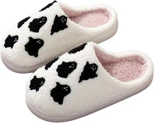 Тапочки для женщин и мужчин с противоскользящей подошвой, уютные и пушистые, плюшевые, милые домашние тапочки для спальни, зимние теплые с меховой подкладкой, для дома и улицы, удобные для праздников Movnebyro, B#White