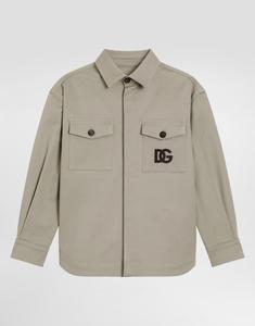 Рубашка из стрейч-габардина Dolce&Gabbana, бежевый