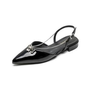 Повседневные однобортные туфли женские QITUMAUL, Black[Heel Height 2.5Cm]