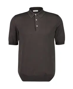 Темно-Серая хлопковая рубашка поло Boglioli, серый