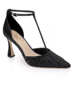 Женские вечерние туфли-лодочки Faithlyn с Т-образным ремешком Jewel Badgley Mischka, черный