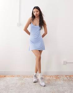 Мини-платье будничного цвета синего цвета Weekday