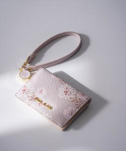 Двусторонняя сумка-переноска с катушкой для шнура, украшенная хризантемами и блестками, PJA-W974
