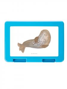 Mr. & Mrs. Panda На коробке с едой изображена тюлениха, смеющаяся без слов, в белом цвете