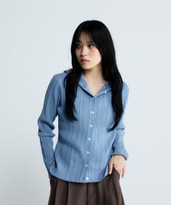 Худи с ребристым верхом 12G Jeanasis, цвет Other Blue (84)