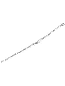 Adeliás Женский браслет из нержавеющей стали, 18 см, серебристый