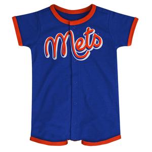 Комбинезон Royal New York Mets Stripe Power Hitter для новорожденных и младенцев Outerstuff