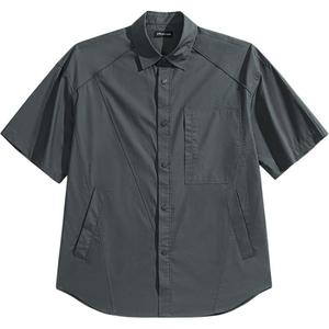 PEACEBIRD MEN Рубашка мужская серая 1 Lapel Moderate