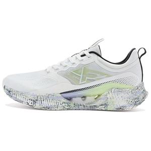 Кроссовки Chi Feng 7.0 женские с низким верхом, белые/серые/зеленые Xtep