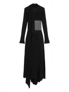 Платье с сетчатой вставкой BLUMARINE, черный