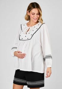Блуза MATERNITY FIT - EMBROIDERED JoJo Maman Bébé, белый