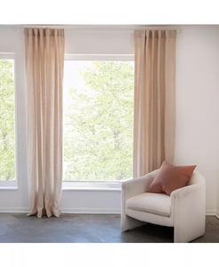 Комплект оконных штор из 100% французского льна Bokser Home, белый