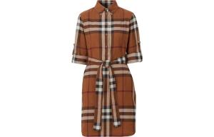 Burberry женское платье с длинными рукавами, цвет Brown