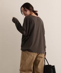 Футболка с рукавами «летучая мышь», вырезом-лодочкой Pourvous, цвет Charcoal Gray