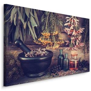 Картина на холсте Muralo Gewürze Kräuter Pflanzen 3D, 100x70x70 см цвет schwarz/braun/grün/rot