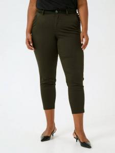Брюки leana chino 7/8 KAFFE Curve, цвет Khaki Green
