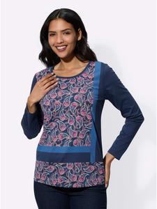 Рубашка с длинными рукавами темно-синего цвета с топазовым принтом Sieh an!