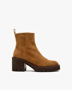 Женские ботильоны с боковой молнией и платформой Pedro Miralles, коричневый