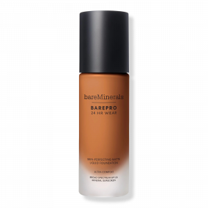 Основа BAREPRO 24HR Wear Skin-Perfecting Matte Liquid Foundation Mineral SPF 20 bareMinerals, Medium Deep 46 Warm (for medium deep rich warm skin with a golden hue)